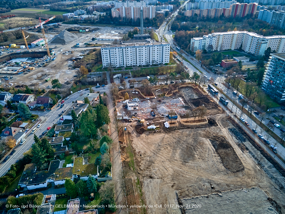 21.11.2020 - Bauplatz der Grundschule in Neuperlach in München